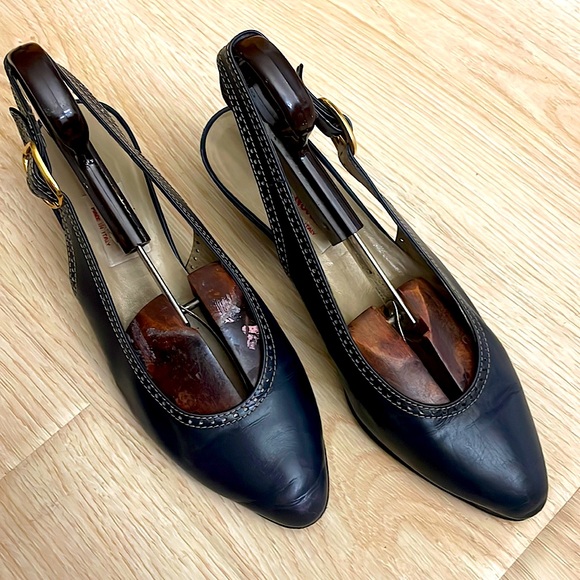 NOVELLA Italian Slingback Heels - Picture 1 of 15